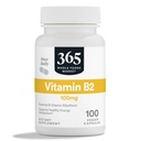 365 Af hele fødevarer marked, vitamin B2, 100Mg, 100 vegetabilske kapsler