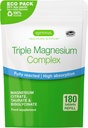 Igennus Superior Triple Magnesium Complex, Fuldt Reaged & Chelated Glycinate, Taurate & Citrate, Clean Label, High Bioavailability & Absorption, 180 tabletter, Vegan, Non- Buffered