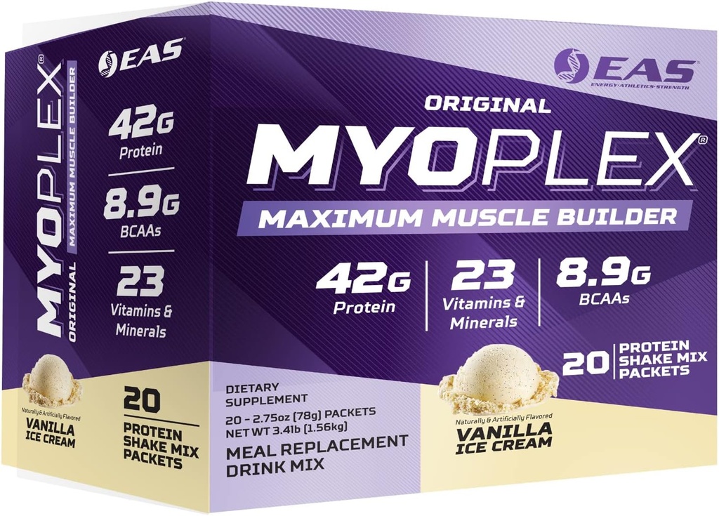 Eksperimentelle og anvendte videnskaber EAS Original Myoplex Maksimum Muscle Builder Meal Erstatning Protein Drink Mix 124; Kvalitet Protein Blend Medical Protein