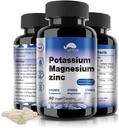 Kalium Magnesiumsupplement 1000mg, høj absorption Magnesium Kalium Zinkaspartat (90 kapsler)