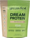 Green First Dream Protein Plant- Based Vegan Powder - USDA Organic Pumpkin, Hamp & Pea Protein - Glutenfri, Non- GMO, Ingen tilsat sukker (cremet fransk vanille, 24.8 oz)