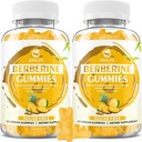Berberine Gummies med Ceylon Cinnamon 1500mg høj potens Berberine HCL supplement til immun- og metabolismestøtte, sukker fri, ananas smag - 120 Tæl