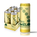 Melo Sparkling Kava drik, Banan Cream, Sukker gratis ikke alkoholholdige drikkevarer med nul kalorier, Gluten fri, Vegan, 100% Natural Mocktail med 100mg Kava Root per drink, 6 Pack, 12 oz Cans