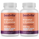 N- Acetyl L- Cysteine 600mg (NAC) (120 Vegetariske Kapsler) (120 x 2) - Ingen Stearates - Vegan - Ingen Fillers - Ingen Silica - Ingen Gelatine - Gluten Free - Ikke GMO