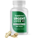 Urgent lever 911 Herbal leverstøtte supplement lever rengøring Detox & reparation Formel med mælk Thistle Silymarin Mælkebøtte Root og Artiskoke ekstrakt for leversundhed, 60 kapsler (1)