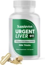 Urgent lever 911 Herbal leverstøtte supplement lever rengøring Detox & reparation Formel med mælk Thistle Silymarin Mælkebøtte Root og Artiskoke ekstrakt for leversundhed, 60 kapsler (1)