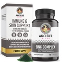 Zink Complex kapsler med forbedret absorption, antioxidant & immunforsvar supplement, Zink supplement til mænd og kvinder af gamle Bliss (60 kapsler)