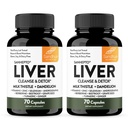 Sandhu 's lever rense Detox & reparation Support Medical 124; 70 Kapsler (pakke af 2) Medical 124; Herbal supplement til leversundhed Medicine Thistle Dandelion Root Andrograss med 8 Minerals