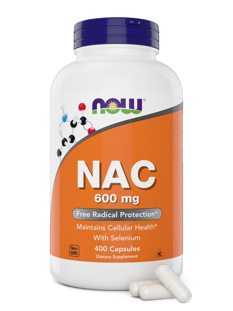 NAC 600 mg, 400 kapsler (pakke med 2), N- acetyl cystein med Selenium