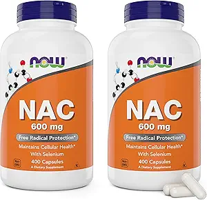 NAC 600 mg, 400 kapsler (pakke med 2), N- acetyl cystein med Selenium