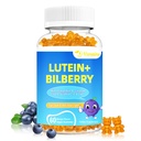 20mg Lutein & Zeaxanthin Gummies with Bilberry, Astaxanthin, Omega 3, C-vitamin, E - Sugar Free Eye Health Supplement for voksne & Børn - Tør Eye Relief, Vision Clarity, Macular Support