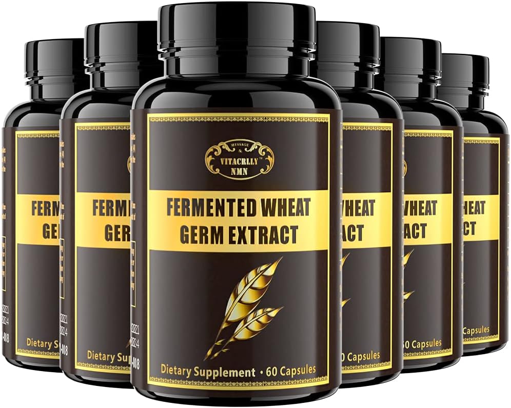 Spermidin Kosttilskud - Hvede Germ Uddrag Kapsler 1000mg Potent Formel med 10mg Højere Permidin & Zink til Antioxidant, Cell Fornyelse, Immunsystemet og Øger Energy 360 Kapsler (6 flasker)