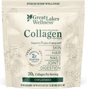 Great Lakes Wellness Collagen Peptides Powder for Skin, Hair, Nails, Joints & Digestion - Unflavored - Quick Dissolve Hydrolyzed, Non-GMO, Keto, Kosher - 4 lb. Value Pouch