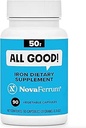 NovaFerrum All Good Measures 124; Iron Capsule Supplements for Voksen124; Anæmi Measurement 124; 50mg af Iron Measurement 124; Sugar Free Measurement 124; Vegan Measurement 124; Gluten Free