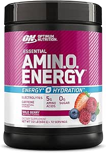 Optimum Nutrition Amino Energy + hydrering Wild Berry 72 Servering