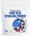 Blå Spirulina pulver Pure fra Blå Grøn Alger Great til Smoothies Bagning Vegansk naturlige fødevarer Farvelægning Phycocyorin 2 oz 57g Op til 70 Servering