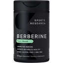 Sportsforskning Berberine - Herbal Ayurvedic Metabolic Health Support - 500 mg - 60 kapsler - Vegan Certified, Gluten- Free, Non- GMO