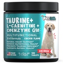 Taurin supplement til hunde med L- Carnitin og Coenzym Q10 (CoQ10): Vet Udtalelse for Forstørret Hjerte (DCM), kongestiv hjerteinsufficiens, Taurine Mangel: 3- in-1 Mester124; Hundetillæg - 120ct