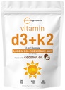 Micro Ingredients Vitamin D3 5000 IE + K2 MK- 7 100 mcg, 300 Softgels against 124; Virgin Kokosolie Removal 124; 2- in-1 Bone, Immun & Heart Support