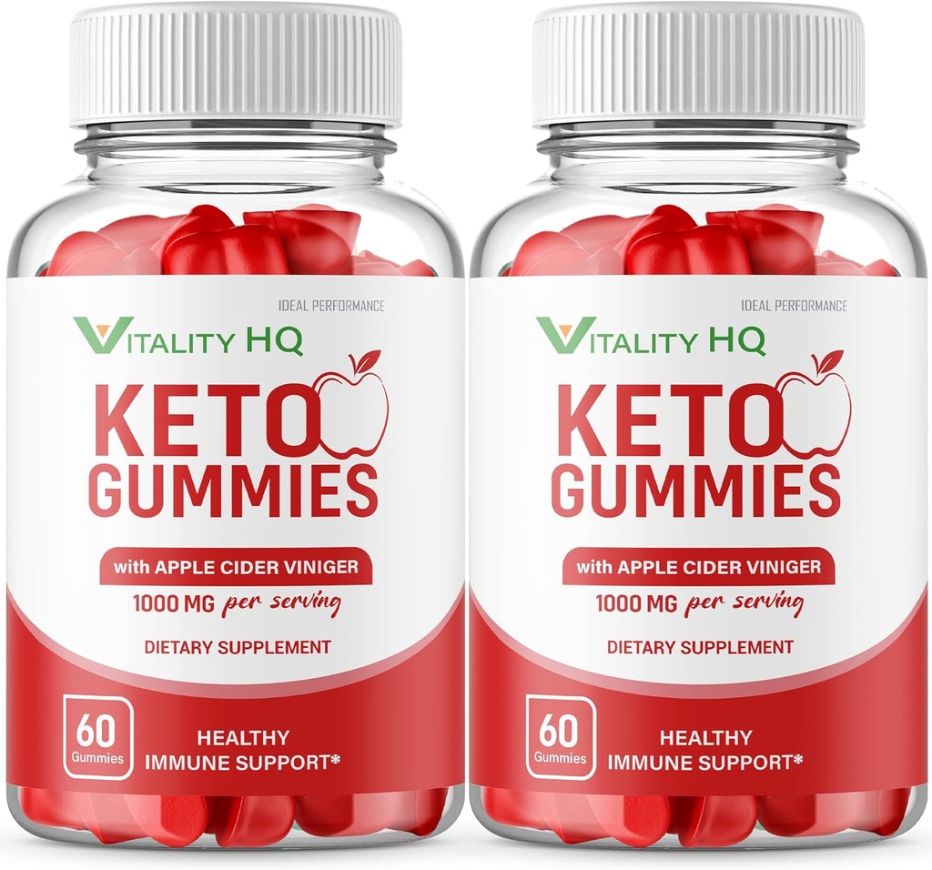 IDEAL YDEEVNE (2 Pack) Vitality HQ Ketos Gummies Vitality Ketos ACV Gummies Vitality ACV Gummie Vitality Ketos Gummies (120 Gummies)