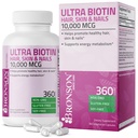Bronson Ultra Biotin 10.000 Mcg Hår Hud og negle supplement, non-GMO, 360 Vegetar Capsule