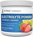 Dr. Berg Zero Sugar Hydration Keto Electrolyte Powder - Forbedret w / 1000 mg kalium & Real Pink Himalayan Salt (IKKE bordsalt) - Jordbær Lemonade Hydration Drink Supplement - 50 Servering