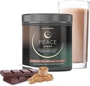 Peace sleep - Sleep and Recovery Chocolate Powder Drink Mix - Sleep Aid Supplement med GABA, L- Tryptophan, L- Theanine, Glycine - for Tranquil Sleep, Rastful Nights, Productive Days - Gluten Free
