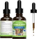 Pet Wellbeing Young at Heart for Dogs - Heart Health, Circulatory & Cardiovascular System, Hawthorn, Motherwort, Schisandra - Veterinarian-Formulated Herbal Supplement 2 fl oz (59 ml)