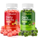 Superfood frugter og grøntsager Gummier (120 tyggegummi), 12 + Superfrugt & 30 grøntsager, frugt & urter, frugt og grøntsager vitaminer, non-GMO, pectin- baseret, gluten- fri