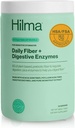 Hilma Daily Fiber og fordøjelsesenzymer, Fiber Supplement Pulver med Prebiotika og enzymer Formuleret med Psyllium Husk og Acacia, Gluten Free, Vegan, FSA Støtteberettiget, fordøjelsesstøtte, 30 Servere