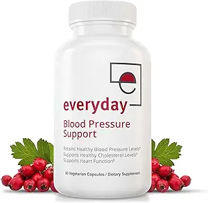 Hver dag blodtrykssupport og hypertension supplement - Hawthorn Berry, Arjuna, Magnesium, og Rauwolfia for hjerte sundhed, cirkulation, og Cholesterol Support (30 dages forsyning, 60 kapsler)