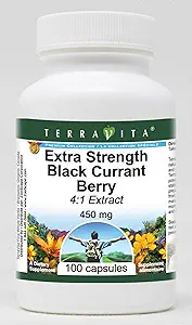 Extra Strength Black Currant Berry 4: 1 Extract - 450 mg (100 kapsler, ZIN: 514114)