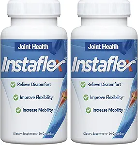 Instaflex Joint Support Supplement - Klinisk Studiet Fælles Relief Blend af Glucosamin, MSM, hvid Willow, gurkemeje, Ginger, Cayenne, Hyaluronsyre - 180 kapsler