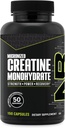 Nutrabio Pure Mikroniseret Creatin monohydrat kapsler, Creatin piller, Understøtter Bulk Muscle Energy, Recovery, og styrke - Keto Friendly, Kosher, Creatin Nutritional Supplement for mænd og kvinder