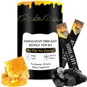Shilajit Honey Sticks, Himalayan Shilajit Honey Sticks, Pure Himalayan Resin, Honey & Safran, 30 High Absorption Sticks for Energy, Strength & Cognitive Support