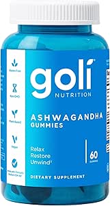 Goli Ashwagandha & D-vitamin Gummy - 60 Greve - Blandet berry, KSM- 66, Vegan, Plant Based, Non- GMO, Gluten- Free & Gelatine Free Relax. Gendan. Slap af, pakke med 1