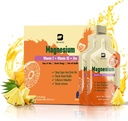 Magnesium Citrate Liquid Supplement, med bromelain, vitamin C, D3, B6, zink, høj absorption Magnesium Citrate Oral opløsning, Magnesium til obstipation, Zzz & Energy, Ananas, 10 Fl Oz