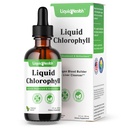 LIQUIDSUNDY Flydende Chlorophyll dråber - Intern Deodorizer, Lever Detox, immunforsvar, Promote Collagen til hår & hud, Stop dårlige åndedræt, Reducere Appetite - Lavet i USA, Vegan, Non- GMO (2 oz)
