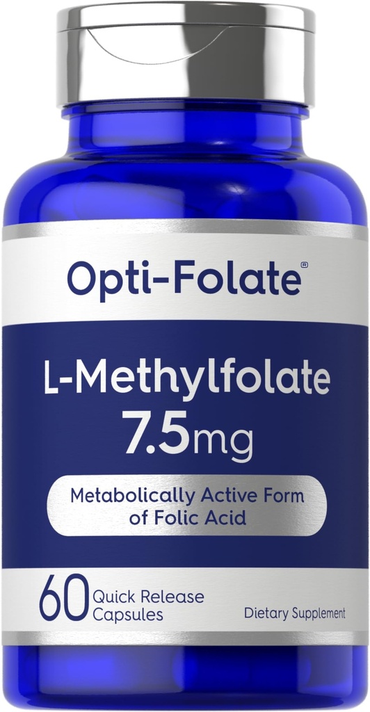 Carlyle L methylfolat 7, 5 mg 1, 5 mg 1, 60 kapsler 1, 4; optimeret og aktivt stof 1, 4; non- GMO, gluten fri