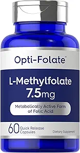 Carlyle L methylfolat 7, 5 mg 1, 5 mg 1, 60 kapsler 1, 4; optimeret og aktivt stof 1, 4; non- GMO, gluten fri