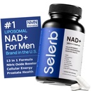 NAD + Kosttilskud til mænd - Kvælstoxidprostatatilskud til mænd med Resveratrol, CoQ10, L Citrullin og Lycopen til anti-aging, Stamina og cellulær energistøtte 60 kapsler