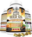 FRESH METHCARE Black Seed Oil Capsules Cold Pressed 1300mg - 100% Pure Non- GMO Nigella Sativa - immunforsvar & fælles støtte - Premium Softgel supplement