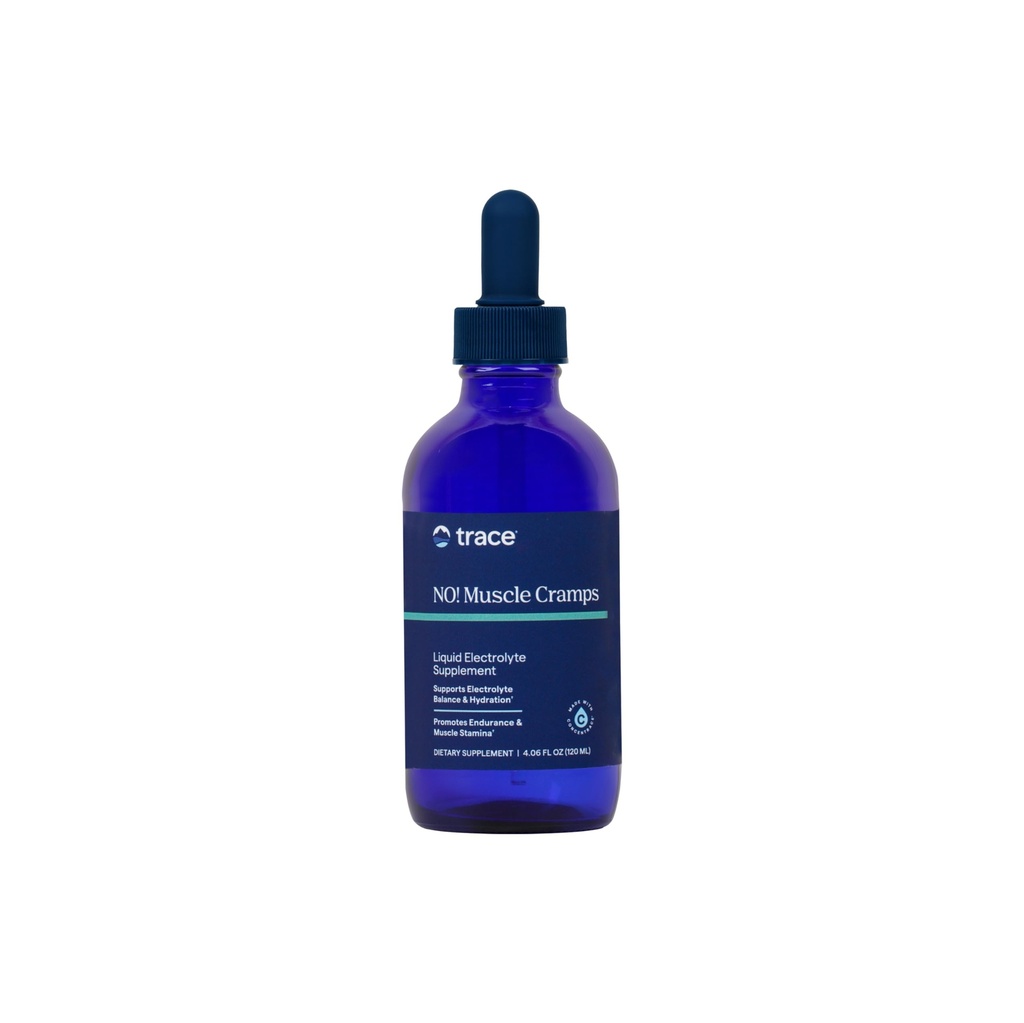 Trace Minerals NO! Muskelkramper - tillæg for sund muskelfunktion - flydende tillæg - elektrolytbalance - udholdenhed & energi - sukkerfri - 4.06 fl oz (60 Servere)