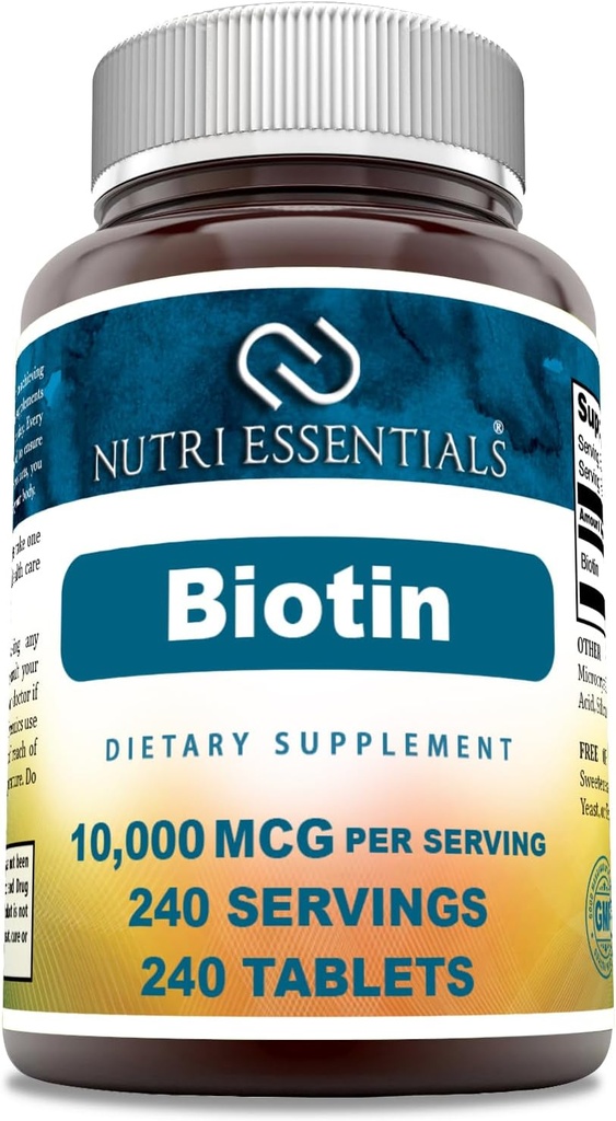 Biotin (vitamin B7) 10. 000 mcg Supplement Note 124; 240 tabletter