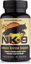 American BioSciences NK- 9, AHCC supplement til hunde og katte - Kosttilskud til support immunsystem - Lavet til PET immunforsvar - 30 kapsler, 250 mg / kapsel