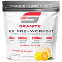 Granite GX Pre Workout Supplement, Tangerine Blast Flavor, Understøtter fokus, energi, & Performance med Teacrine, L- Citrullin, Betaine, & A- GPC (20 Servere)