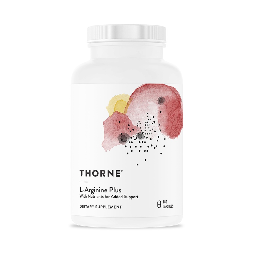 THORNE - L- Arginin Plus - Vedvarende-Release Medfaktorer til støtte hjertefunktion, nitrogenoxid Produktion & Optimal blodgennemstrømning * - 60 Servering
