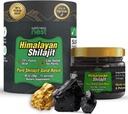 Wellness Nest Gold Grade Pure Himalayan Shilajit Resin: Ultimate Potency for Mænd & Kvinder - 24k Guld, 75% + Fulvic Acid, Lab Test Report Inkluderet - 30g (1 Pack), 75 Servere