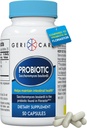 GeriCare S. Boulardii Probiotic Saccharomyces Boulardii - Probiotika til fordøjelsessundhed for kvinder & mænd - 500mg - Sammenlign med den aktive ingrediens i Florastor Probiotic Gut Formel (50 kapsler)