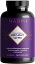 NAOMI Italiensk Citrus Bergamot 500mg Awards- Winning Kardiolog Dvlpd til støtte Sund Cholesterol & Triglyceride Niveauer allerede i normalområdet, w / 7 Key Polyphenoler, Bergamot, VIT C, 30-Day Supply